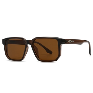 Vintage square tortoiseshell sunglasses with brown lenses and silver metal side accents