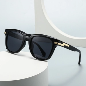 Modische Eckige Sonnenbrille Retro Großer Rahmen PC Gläser UV400 Schutz Outdoor Streetwear Trendige Brille Unisex
