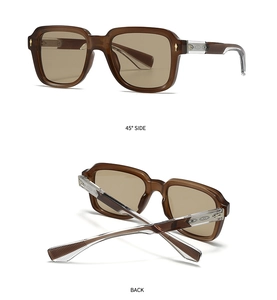Detailed views of vintage tortoiseshell sunglasses with gold rivets and engraved core