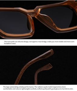 Détail des plaquettes de nez en silicone et des branches antidérapantes de ces lunettes