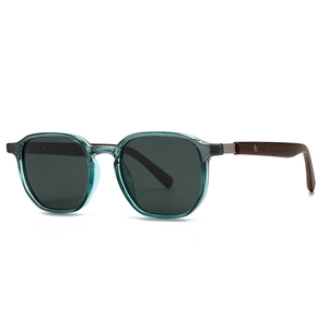 Retro Polarized Sunglasses PC Frame Wood Temples UV400 Protection Vintage Fashion Outdoor Driving Eyewear Unisex