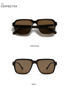 Detailansicht der runden Polarisationssonnenbrille mit Metallscharnier und Tee-Linsen