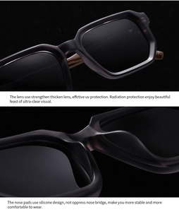 Close-up of polarized lenses with UV protection and soft silicone nose pads for comfort
