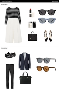 Flat lay of vintage round sunglasses styled with chic men's and women's fashion outfits