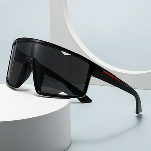 Oversized Shield Sunglasses Polarized UV400 PC Frame Sport Outdoor Cycling Driving Retro Fashion Men Women