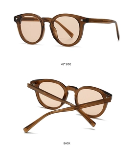 Detail view of vintage amber tortoiseshell sunglasses with brown lenses and diamond rivets