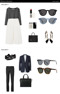 Flat lay display of retro acrylic sunglasses paired with modern fashion outfits for adults