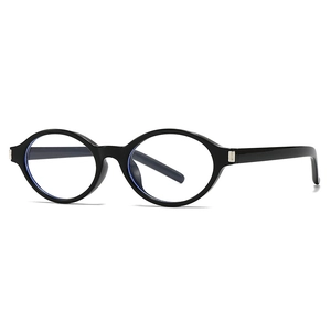 Classic black oval polarized sunglasses for men and women with polished finish frames