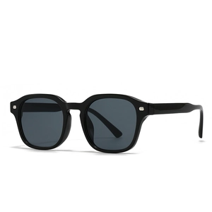 Retro Square Double Bridge Sunglasses For Men Women UV400 PC Plastic Frame Modern INS Style Streetwear Fashion Sun Glasses