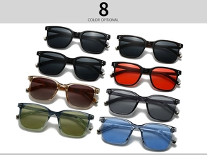Modern rectangular sunglasses available in eight different color options and frame finishes