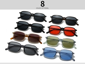 Modern retro square sunglasses available in eight different stylish color options
