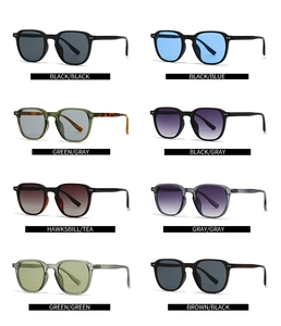 Rasteranzeige der Vintage-Eckige-Sonnenbrille in verschiedenen Farben mit Metallnieten