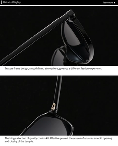 Detailed view of modern square sunglasses with premium reinforced metal hinges and frame