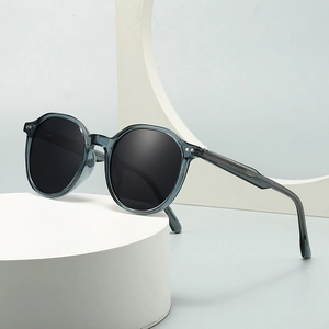 Retro Round Frame Sunglasses PC Material UV400 Protection Vintage Fashion Eyewear With Double Rivets For Men Women