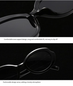 Detail of comfortable non-slip nose pads and sleek futuristic black sunglasses frame