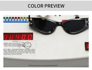 Démonstration détaillée du test de protection UV400 pour lunettes de soleil carrées
