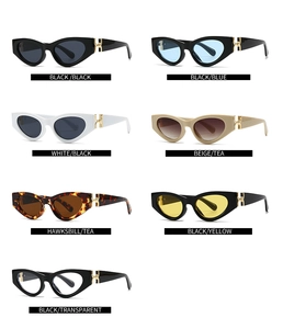 Collection de lunettes de soleil carrées œil-de-chat avec boucle H dorée et divers coloris