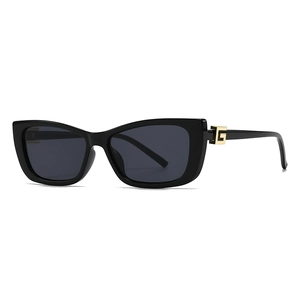 Retro Square Sunglasses Fashion Cat Eye Style UV400 Protection Plastic Metal Frame Luxury Bold Shades For Women