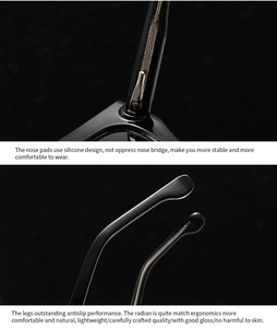 Detailed macro view of silicone nose pads and ergonomic anti-slip temples on sunglasses