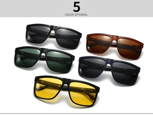 Détails de cinq couleurs de lunettes de soleil carrées polarisées avec certification CE