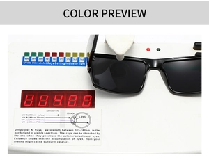 Polarisierte Sonnenbrille im UV400-Schutz-Test auf einem professionellen Gerät