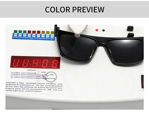Polarized sunglasses undergoing UV400 protection testing for ultraviolet blocking