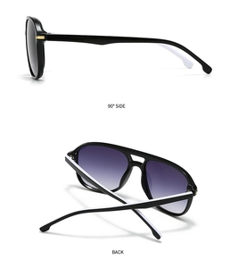 Detailansicht der Pilot Sonnenbrille mit lila Verläufen und zweifarbigen Bügeln