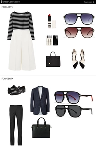 Flachbild von Vintage Sonnenbrillen mit gestreiften Outfits und trendigen Accessoires