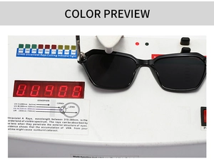 UV400 protection test for retro black sunglasses showing ultraviolet blocking feature