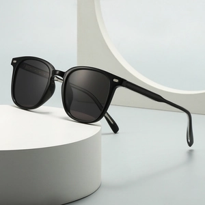 Lunettes De Soleil Carrées Rétro Protection UV400 Monture Plastique PC Verre Résine Style Urbain Tendance Mixte Extérieur