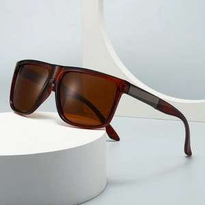Polarisierte Sonnenbrille Herren Damen Eckiger Rahmen UV400 Schutz Trendige Retro Outdoor Mode Brille PC Gläser 9296
