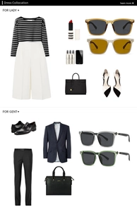 Flat lay of polarized sunglasses styled with casual outfits for men and women