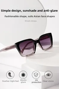 Square gradient sunglasses featuring UV protection and lightweight cloud-feel frame