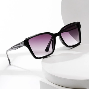 Square Sunglasses Large Frame Vintage Fashion UV400 Protection Gradient Lenses Plastic Metal For Men Women