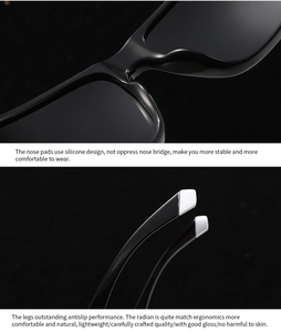 Détail des plaquettes en silicone souple et des branches ergonomiques antidérapantes
