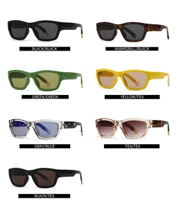 Collection de lunettes de soleil carrées surdimensionnées en sept couleurs mode pour hommes et femmes