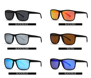 Vue matricielle de lunettes de soleil sport polarisées avec diverses couleurs de verres