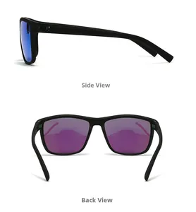 Détails de lunettes de soleil sport polarisées avec monture mate et verres colorés