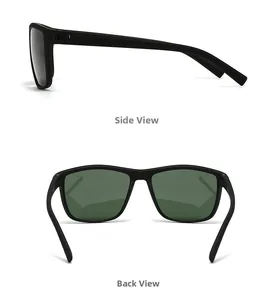 Vue détaillée latérale et arrière de lunettes de soleil sport avec branches antidérapantes