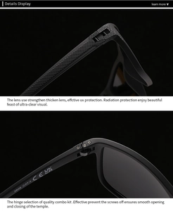Détail de la monture de lunettes noir mat avec marquages CE et texture antidérapante