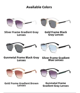 Collection of narrow frame vintage sunglasses in gold, silver and gunmetal color options