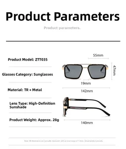 Detailed technical drawing of retro sunglasses with precise size and frame dimensions