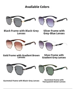 Six assorted narrow geometric sunglasses with colorful lenses and stylish metal frames