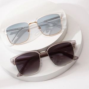 Square Sunglasses For Men Women Retro Vintage UV400 Protection Gradient Lenses Plastic Metal Frame Fashion Outdoor