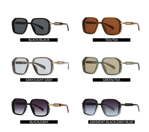 Ensemble de lunettes de soleil aviateur carrées avec six variantes de couleurs vintage