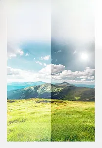 HD polarized lens detail showing anti-glare effect and clear vision contrast view