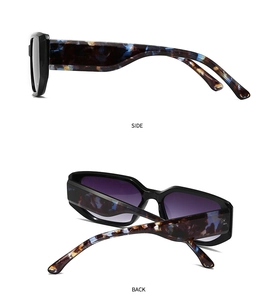 Detailansicht der Bügel mit Schildpattmuster und lila Verlaufsgläsern an der Sonnenbrille