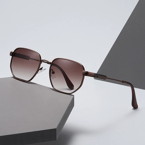 Retro Hexagonal Metal Frame Sunglasses UV400 PC Lens Modern Street Style Fashion Eyewear For Men And Women