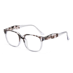Stylish square blue light blocking glasses with transparent and tortoise shell frames
