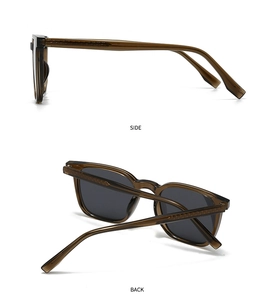 Makroansicht des ergonomischen Seiten- und Rückprofils dieser runden Polarisationsbrille